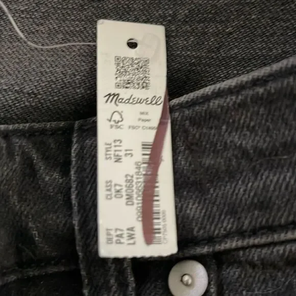 Madewell NWT The Perfect Vintage Jean Size 31 in Lunar Wash High Rise
